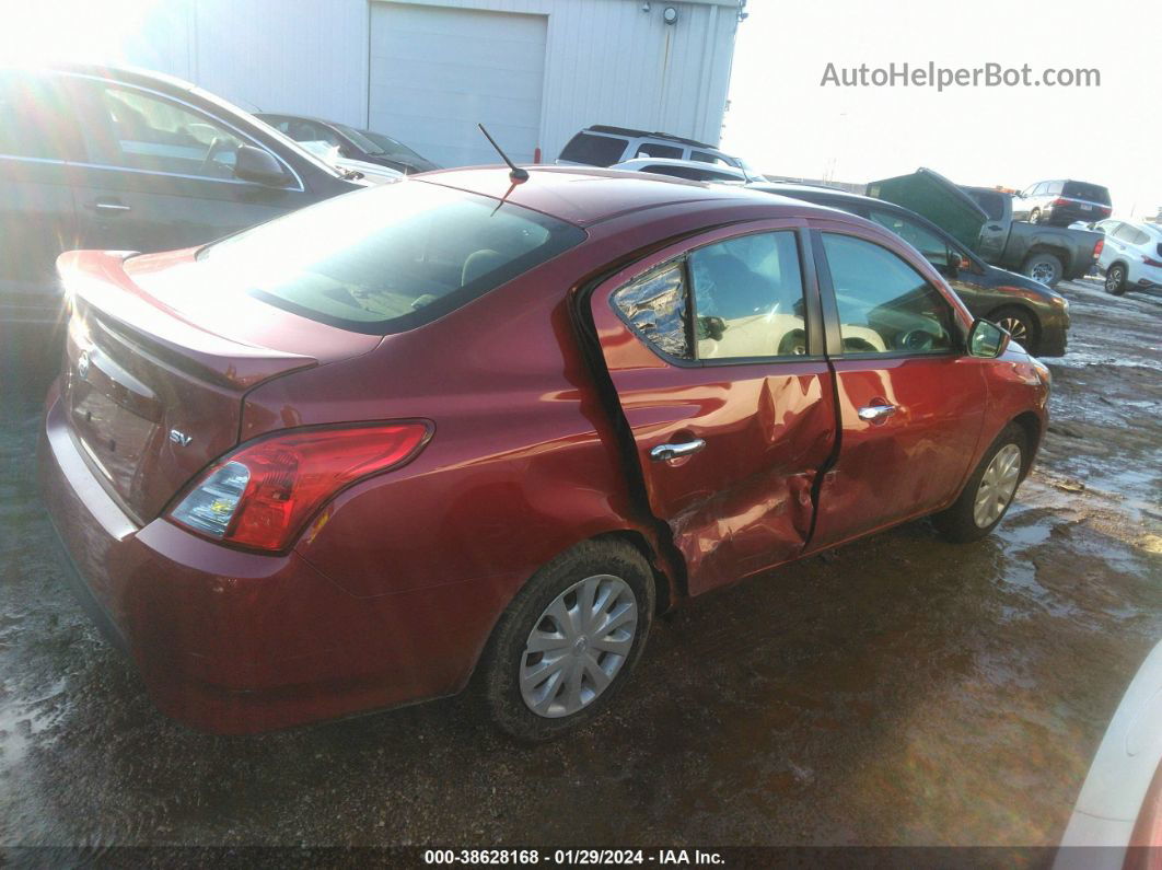 2018 Nissan Versa 1.6 Sv Red vin: 3N1CN7AP9JL835010