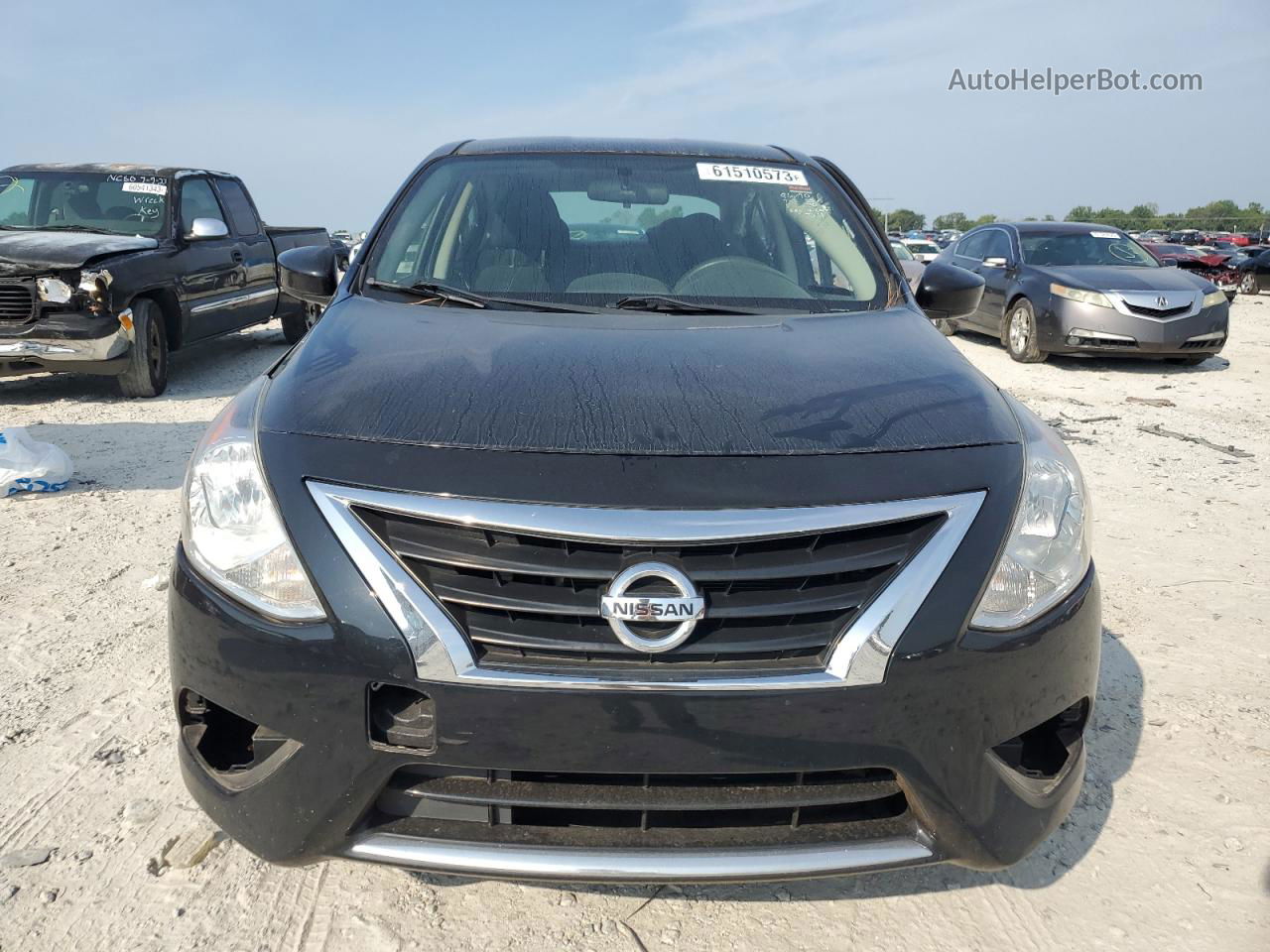 2018 Nissan Versa S Black vin: 3N1CN7AP9JL843690