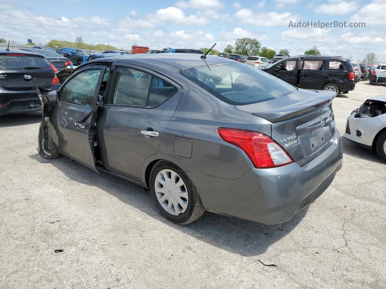 2018 Nissan Versa S Gray vin: 3N1CN7AP9JL869237