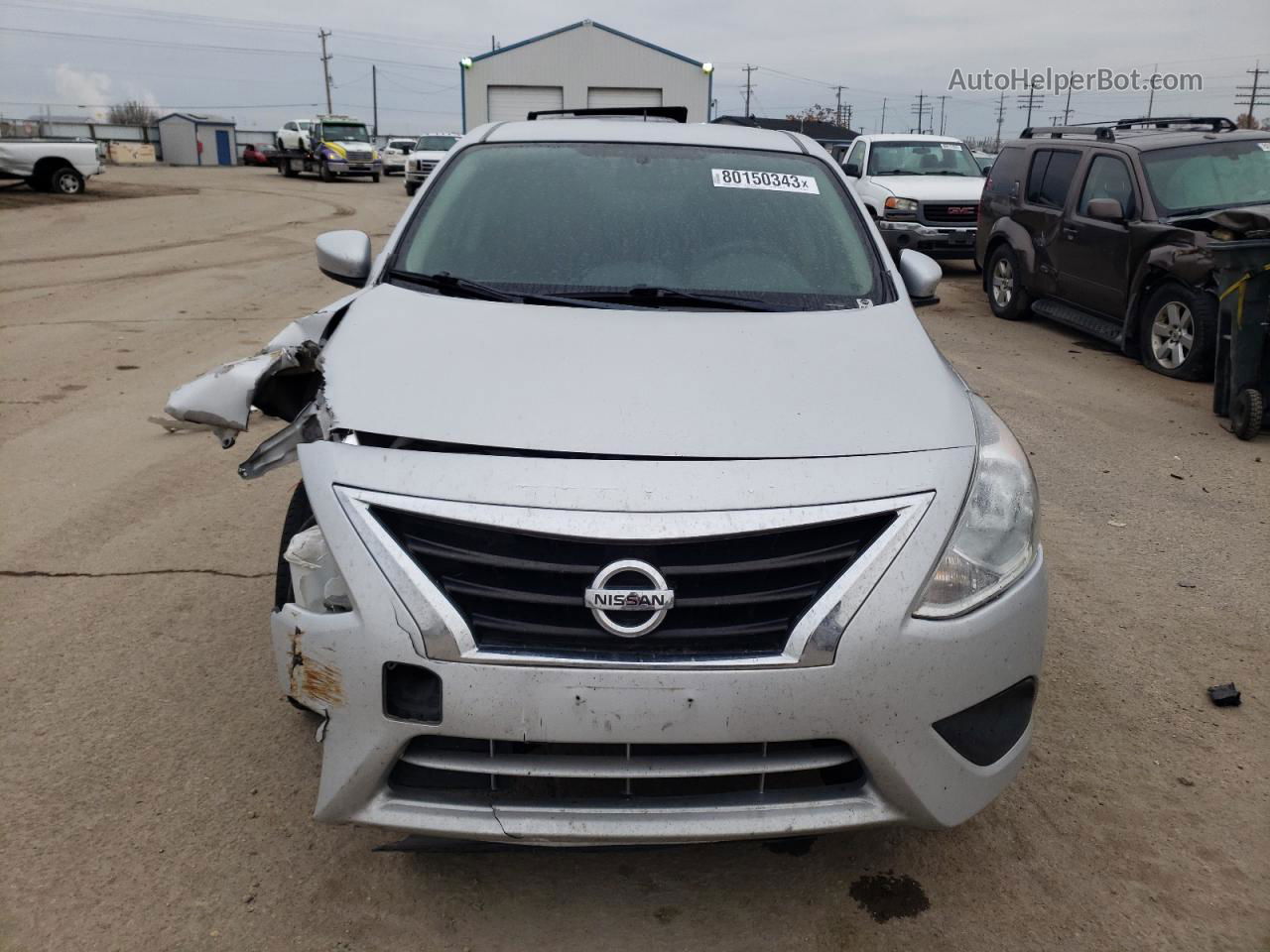 2018 Nissan Versa S Silver vin: 3N1CN7AP9JL869819