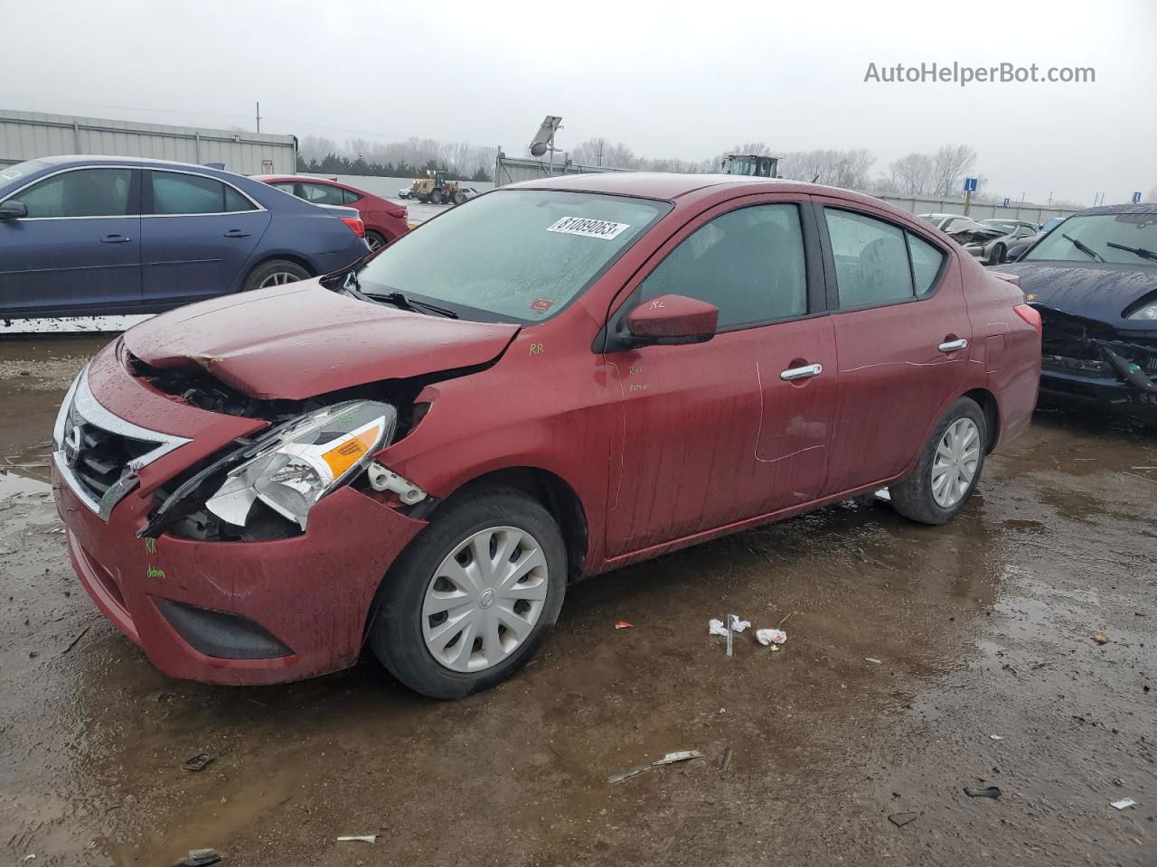 2018 Nissan Versa S Red vin: 3N1CN7AP9JL884563