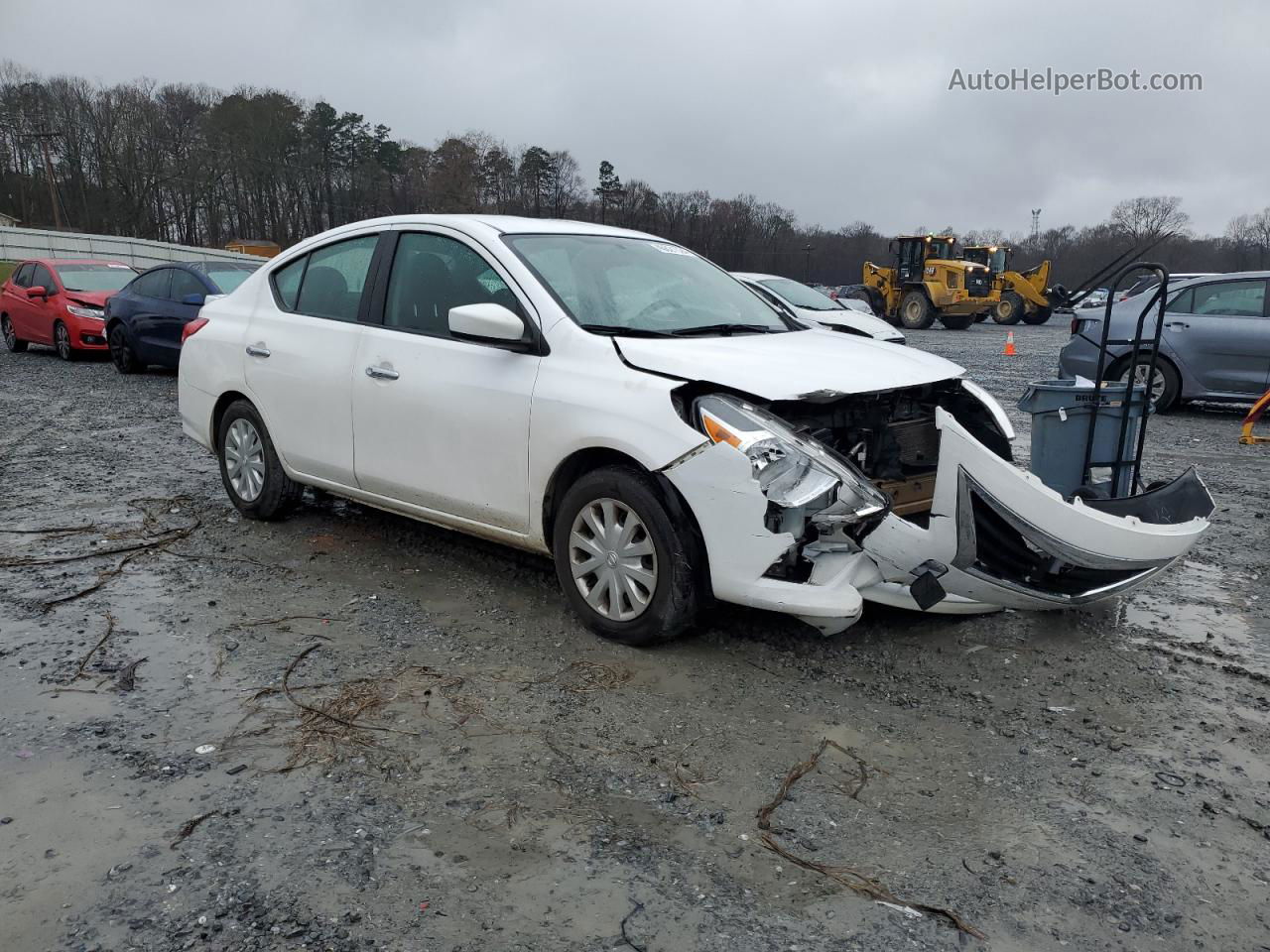 2018 Nissan Versa S White vin: 3N1CN7AP9JL885213