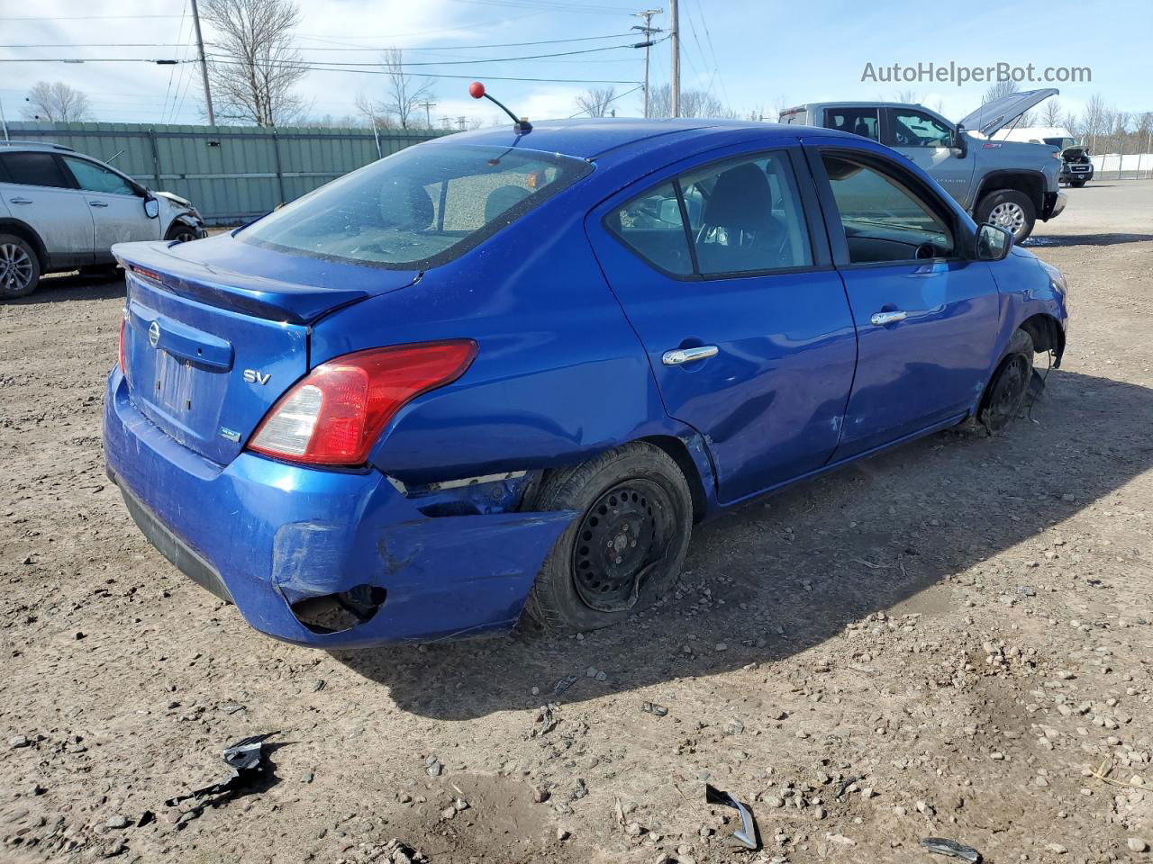 2016 Nissan Versa S Blue vin: 3N1CN7APXGL802610