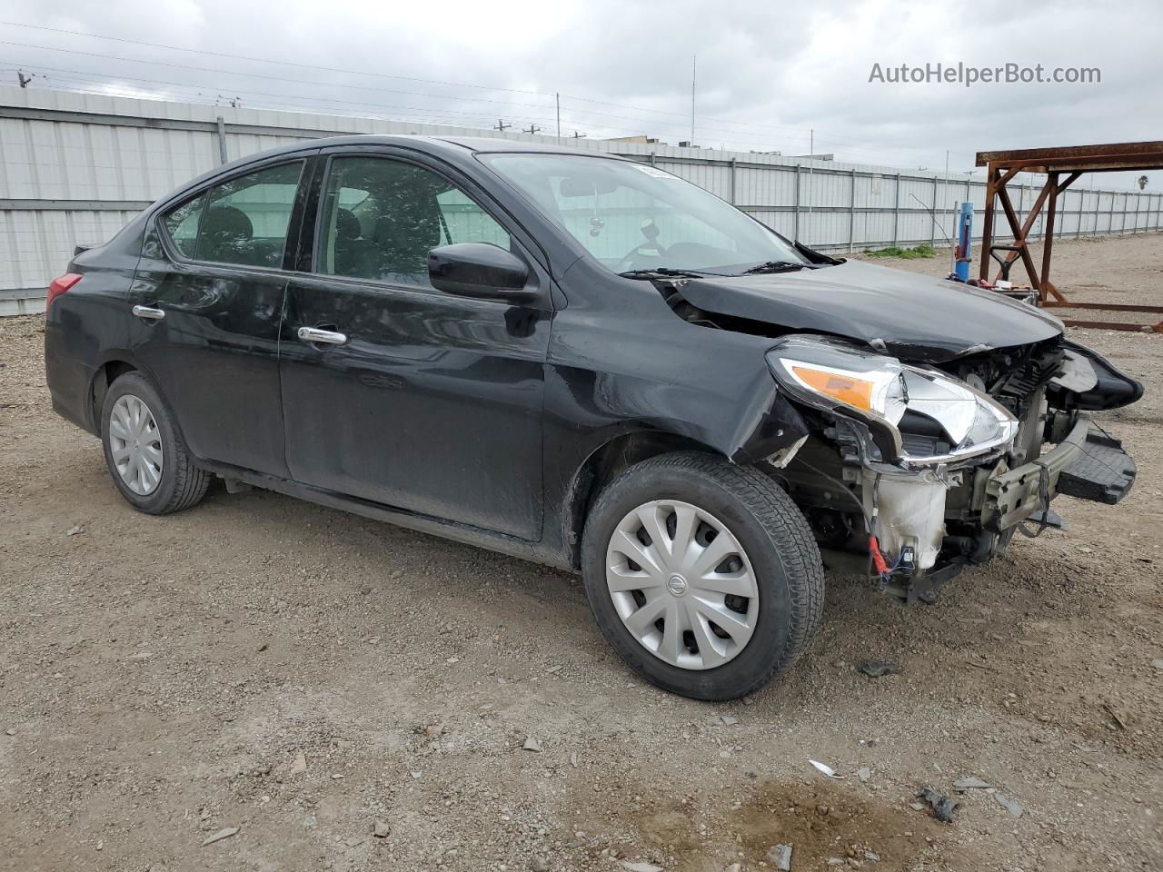 2018 Nissan Versa S Black vin: 3N1CN7APXJL800699