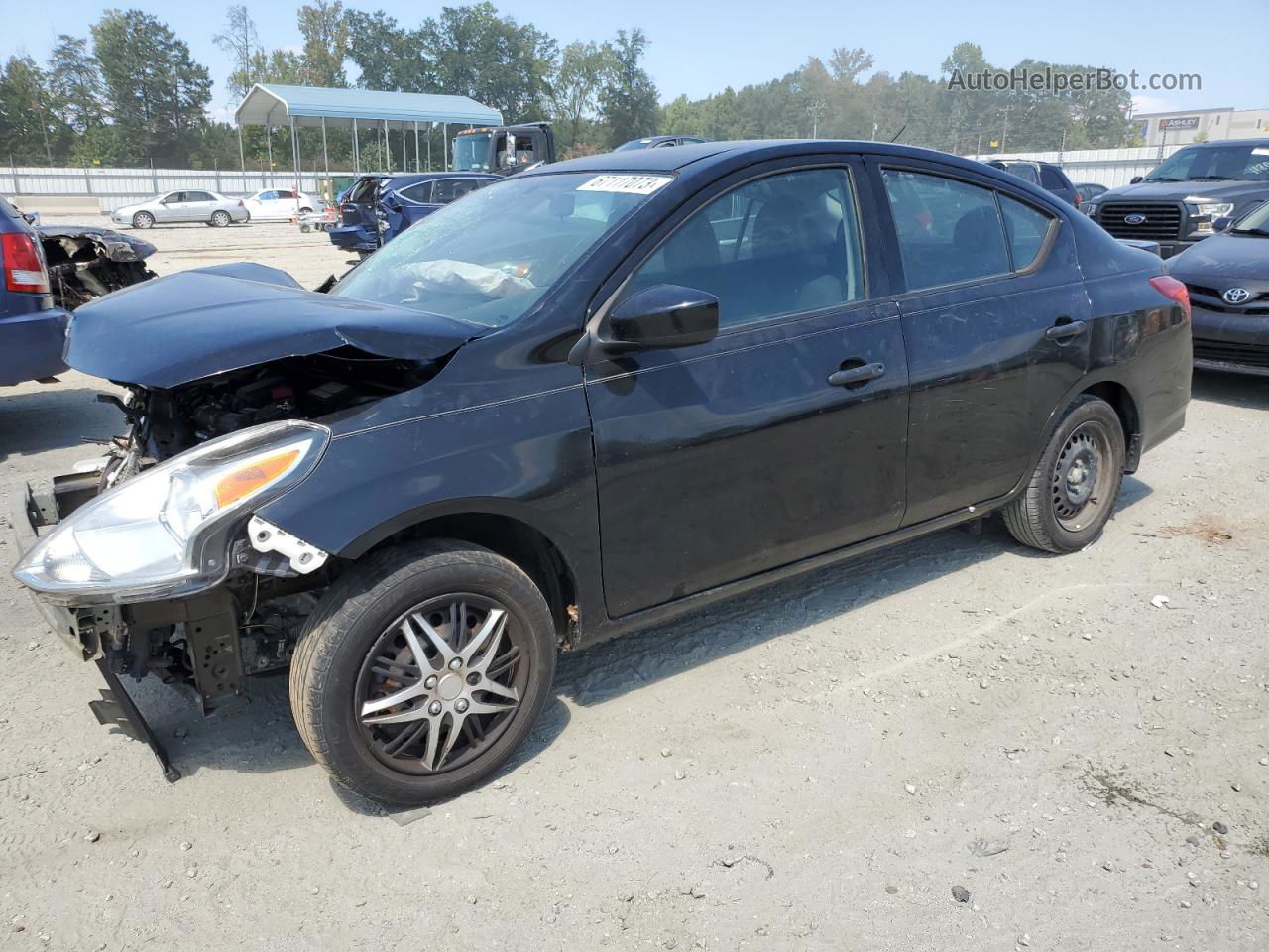 2018 Nissan Versa S Black vin: 3N1CN7APXJL803571