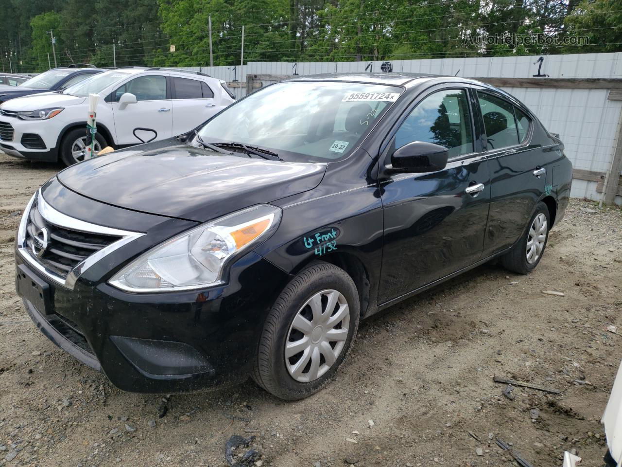 2018 Nissan Versa S Black vin: 3N1CN7APXJL821245