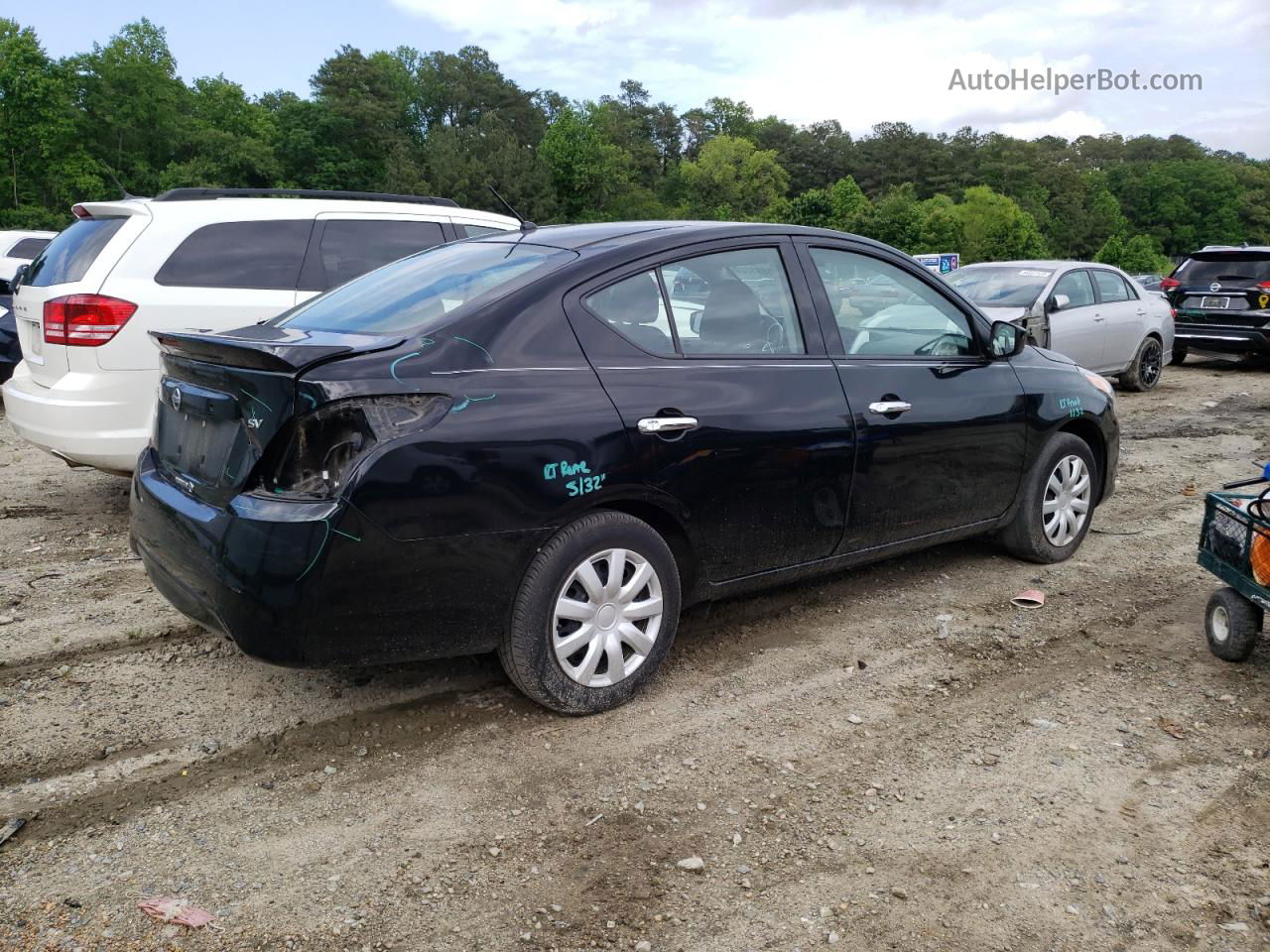 2018 Nissan Versa S Black vin: 3N1CN7APXJL821245