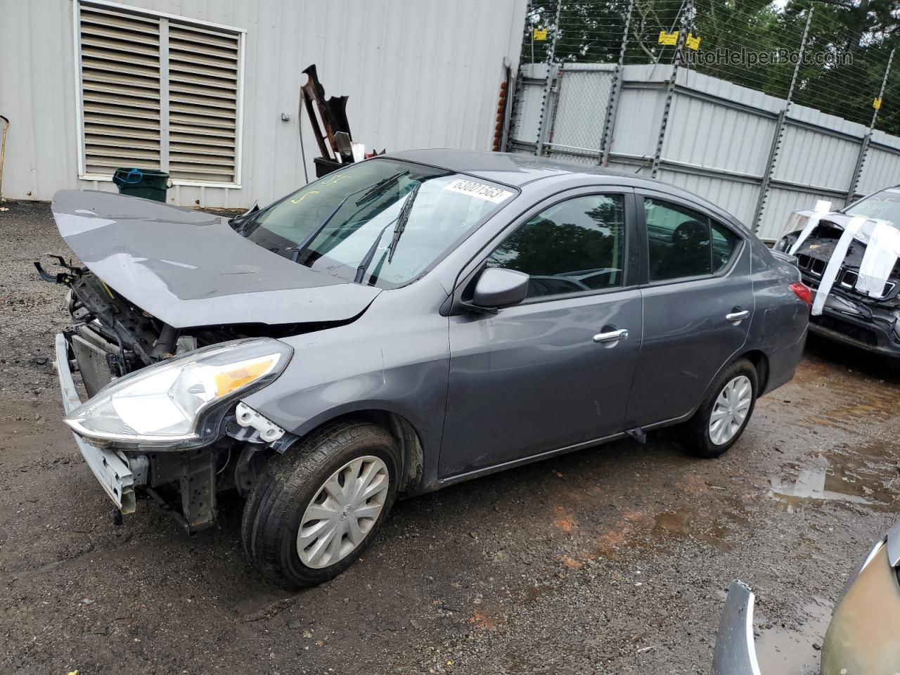 2018 Nissan Versa S Gray vin: 3N1CN7APXJL834318