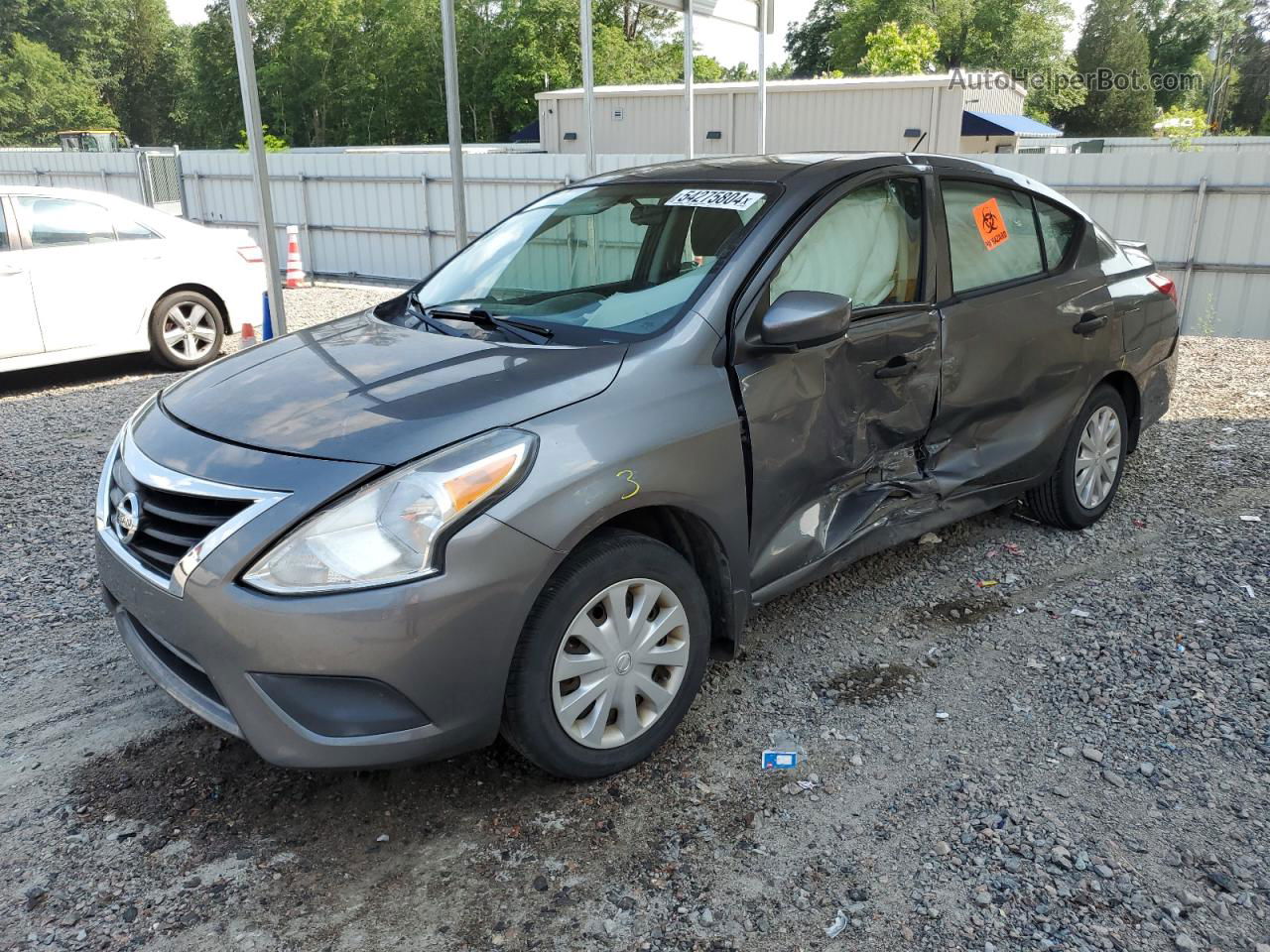 2018 Nissan Versa S Gray vin: 3N1CN7APXJL862667