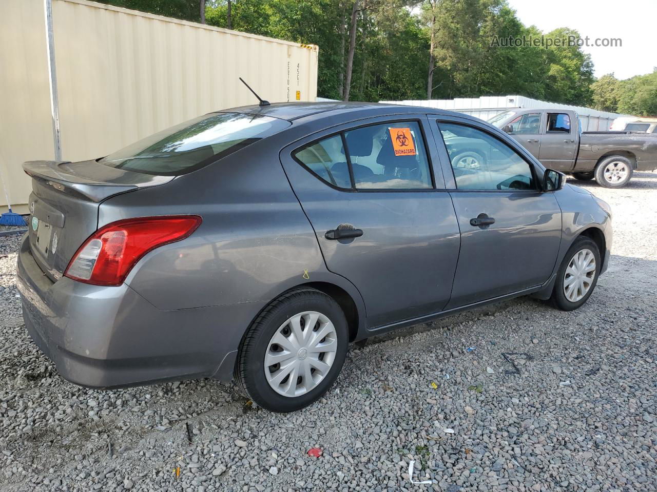 2018 Nissan Versa S Gray vin: 3N1CN7APXJL862667