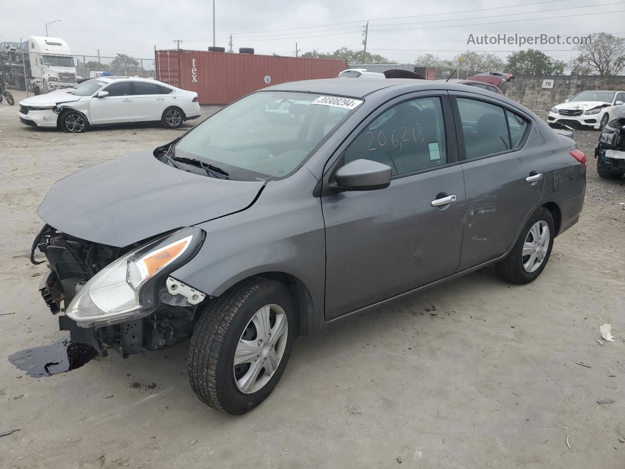 2018 Nissan Versa S Gray vin: 3N1CN7APXJL863088