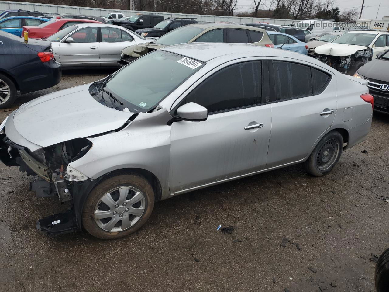 2018 Nissan Versa S Silver vin: 3N1CN7APXJL876259