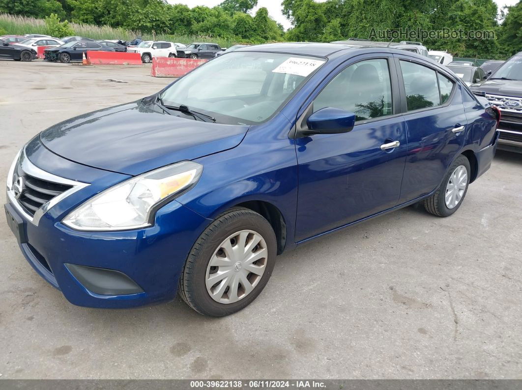 2018 Nissan Versa 1.6 Sv Blue vin: 3N1CN7APXJL885169