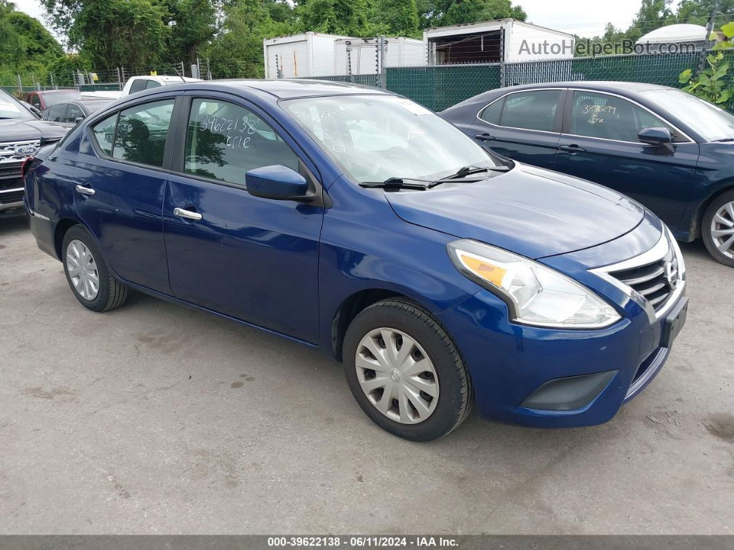 2018 Nissan Versa 1.6 Sv Blue vin: 3N1CN7APXJL885169