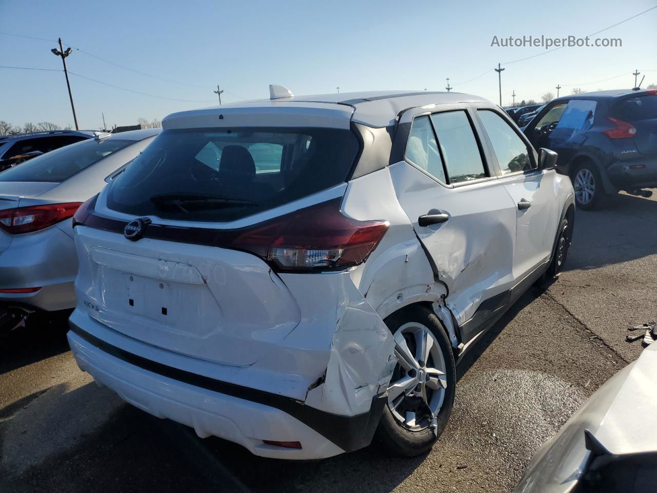 2022 Nissan Kicks S White vin: 3N1CP5BV3NL527154