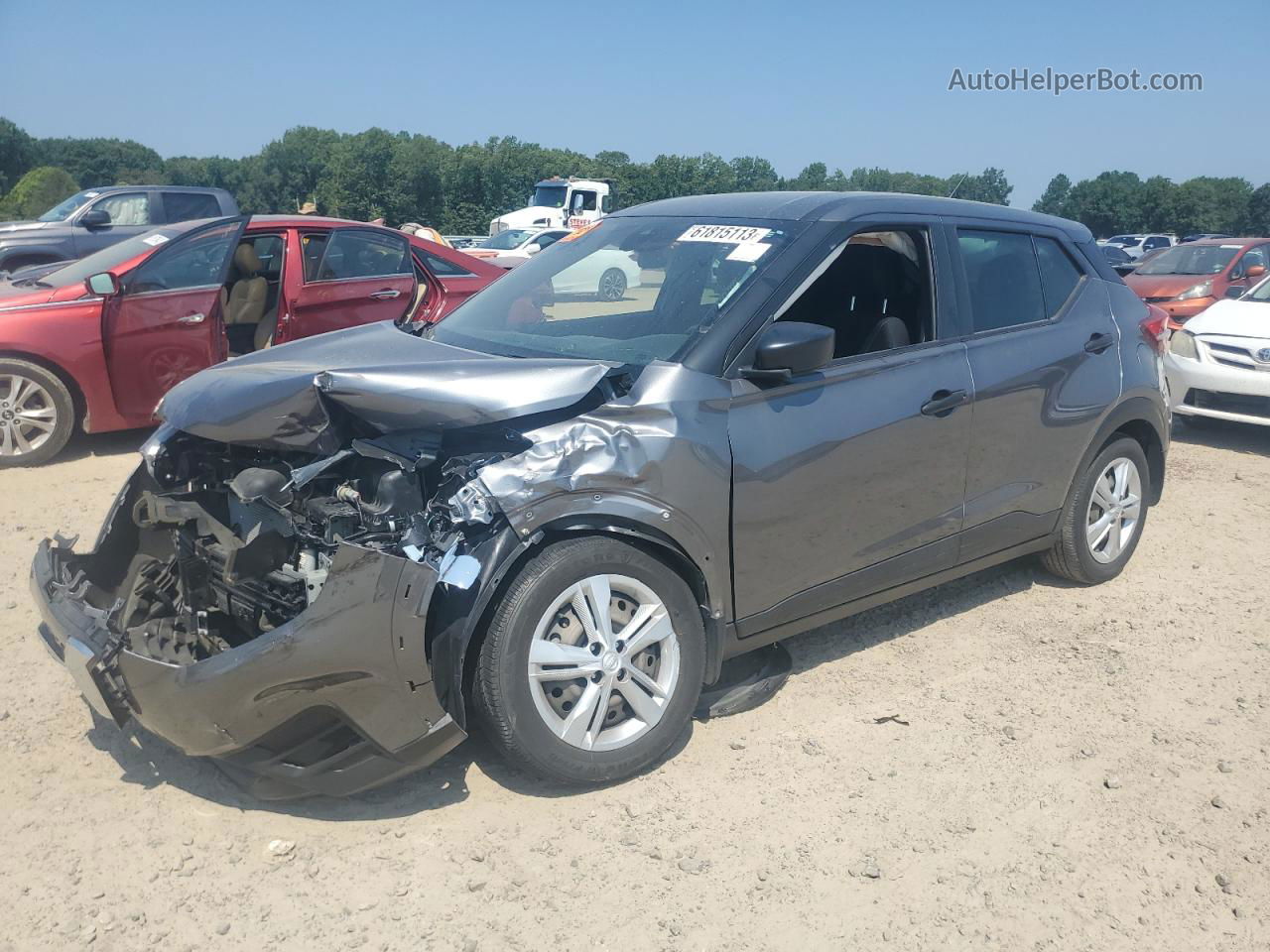 2020 Nissan Kicks S Серый vin: 3N1CP5BV7LL497802