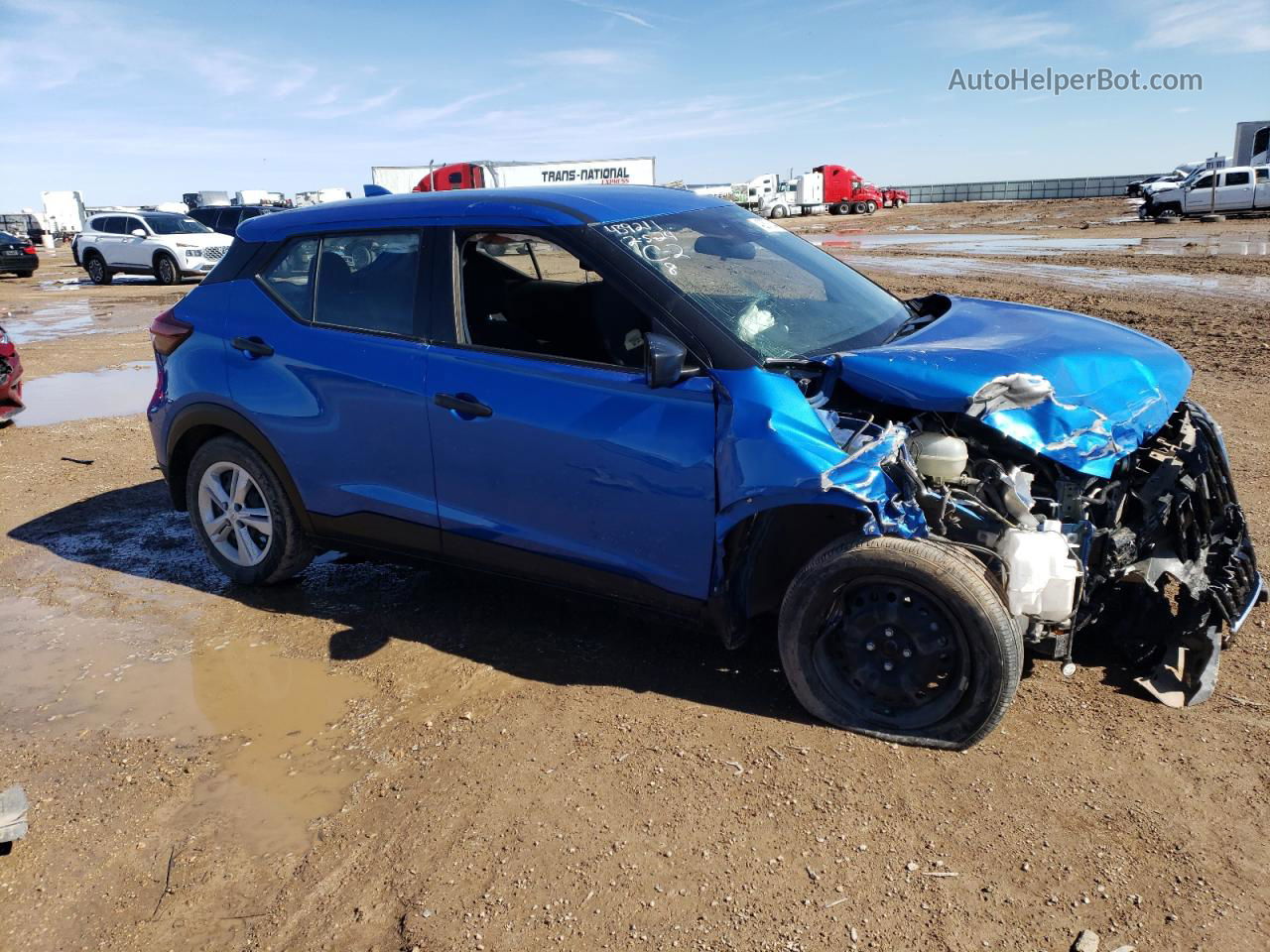 2022 Nissan Kicks S Синий vin: 3N1CP5BV7NL492649