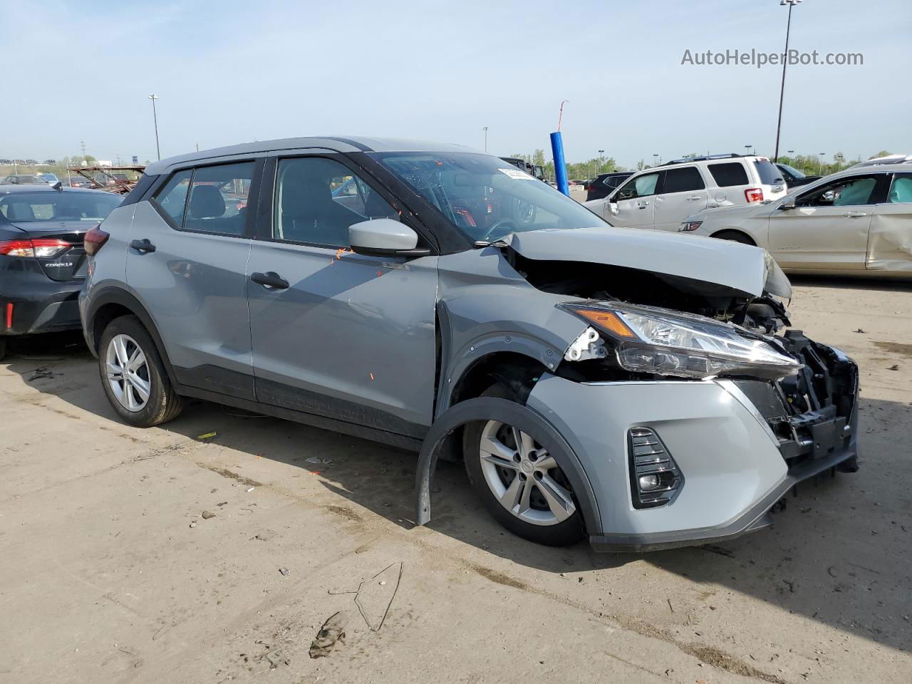 2022 Nissan Kicks S Gray vin: 3N1CP5BV8NL491932