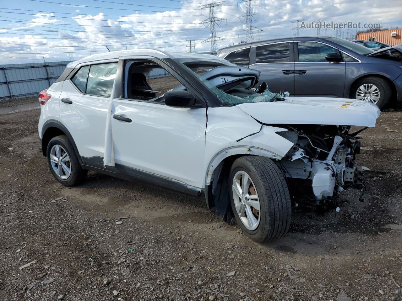 2018 Nissan Kicks S White vin: 3N1CP5CU5JL538236