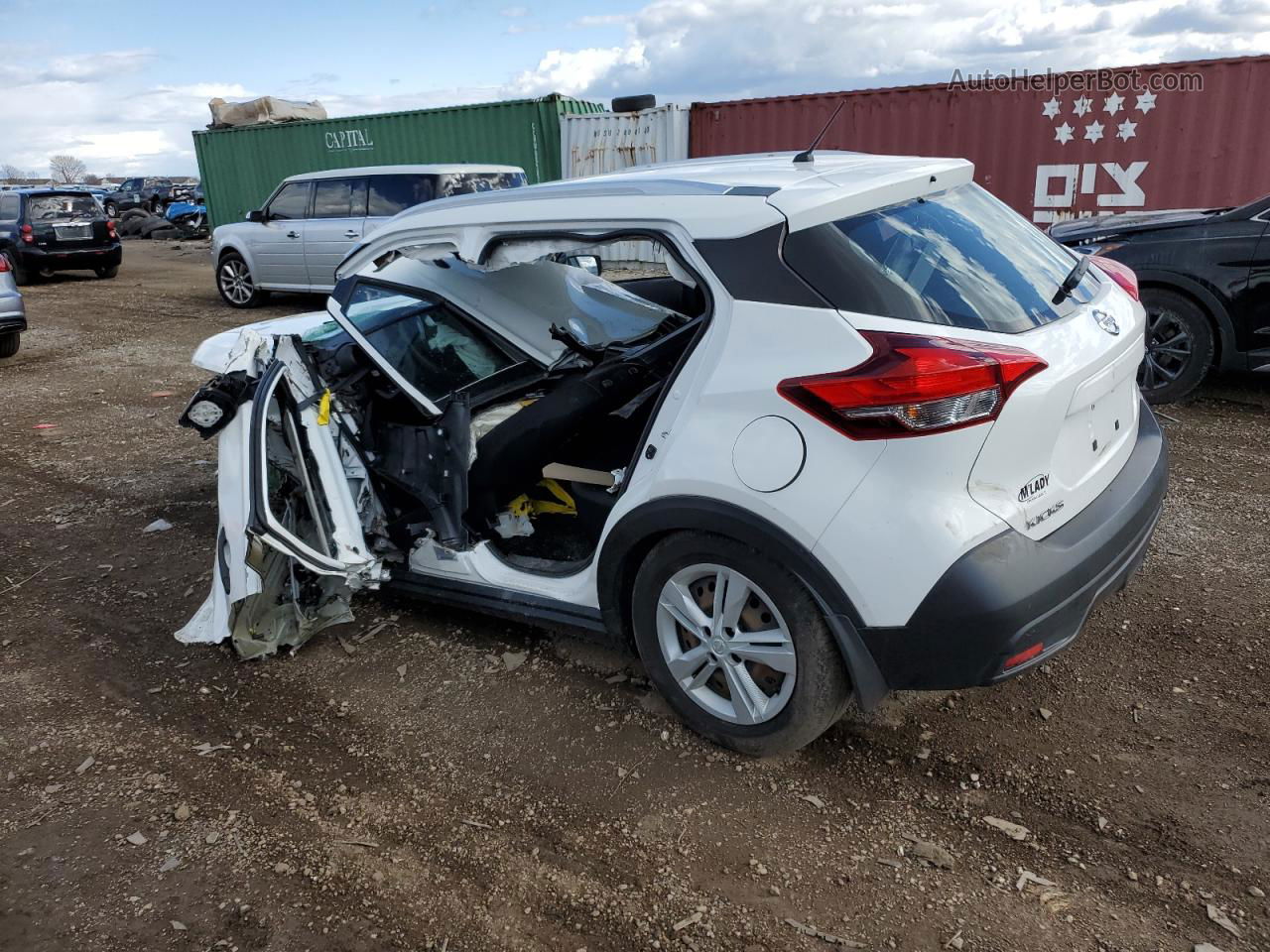 2018 Nissan Kicks S White vin: 3N1CP5CU5JL538236