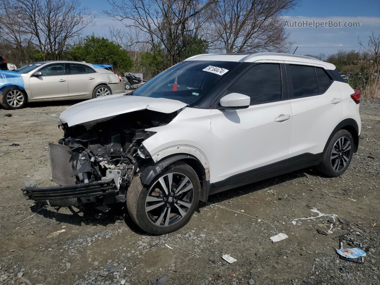 2018 Nissan Kicks S Белый vin: 3N1CP5CU9JL534139