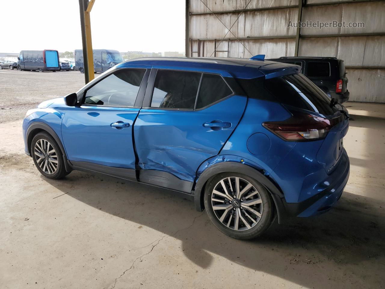 2022 Nissan Kicks Sv Синий vin: 3N1CP5CV0NL481474