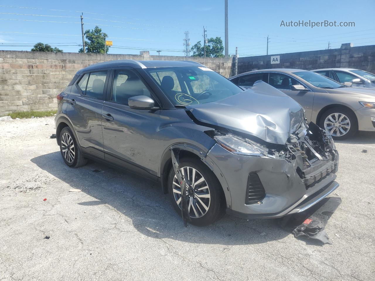 2022 Nissan Kicks Sv Gray vin: 3N1CP5CV4NL497290