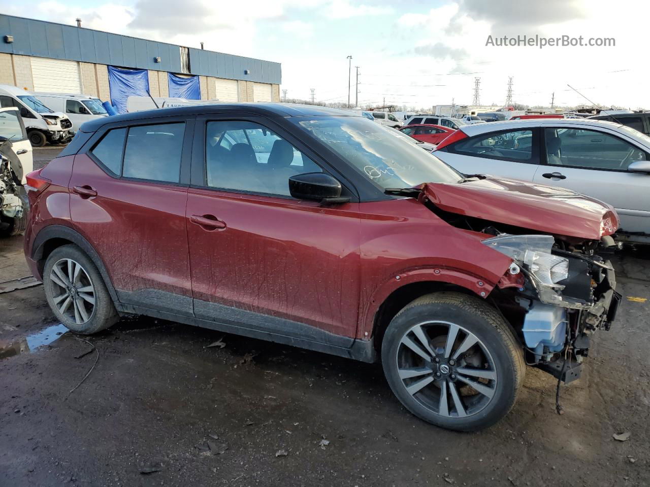 2020 Nissan Kicks Sv Красный vin: 3N1CP5CV6LL542095