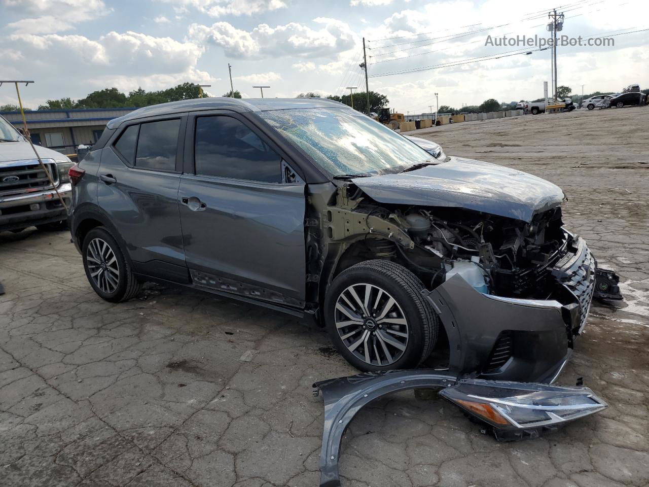 2022 Nissan Kicks Sv Серый vin: 3N1CP5CV6NL496254