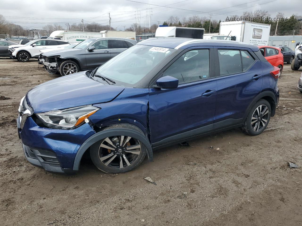 2020 Nissan Kicks Sv Синий vin: 3N1CP5CV7LL562713