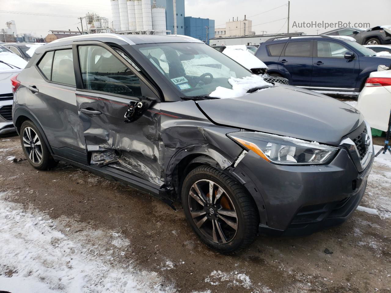 2020 Nissan Kicks Sv Gray vin: 3N1CP5CV8LL493191