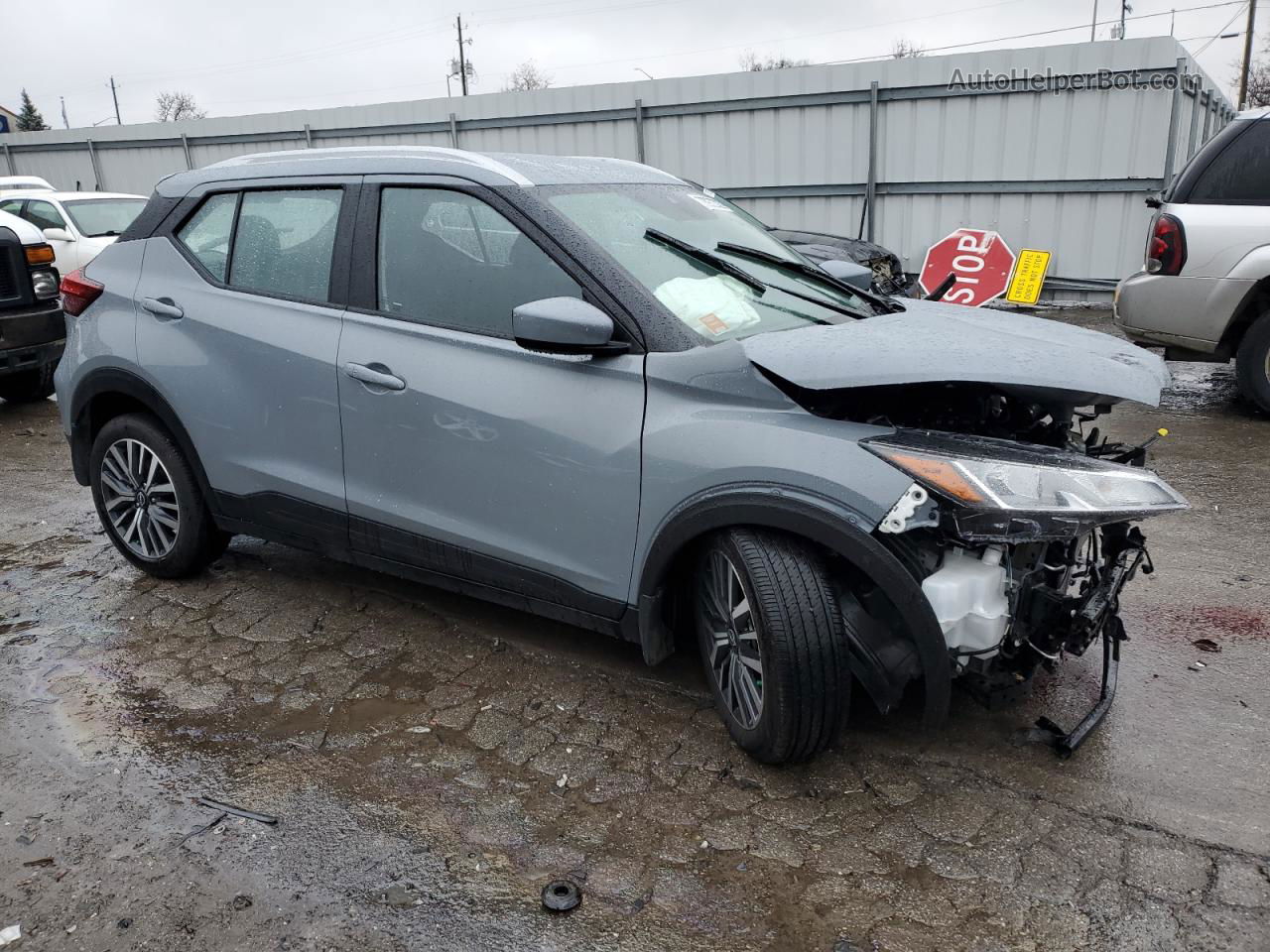 2022 Nissan Kicks Sv Серый vin: 3N1CP5CV8NL495140