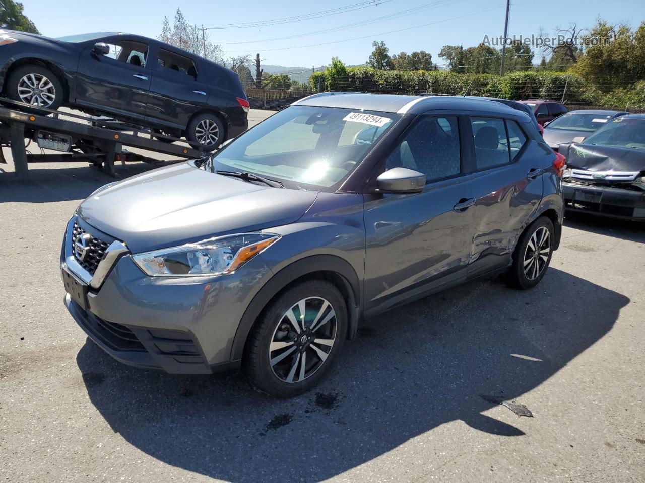 2020 Nissan Kicks Sv Silver vin: 3N1CP5CVXLL579876