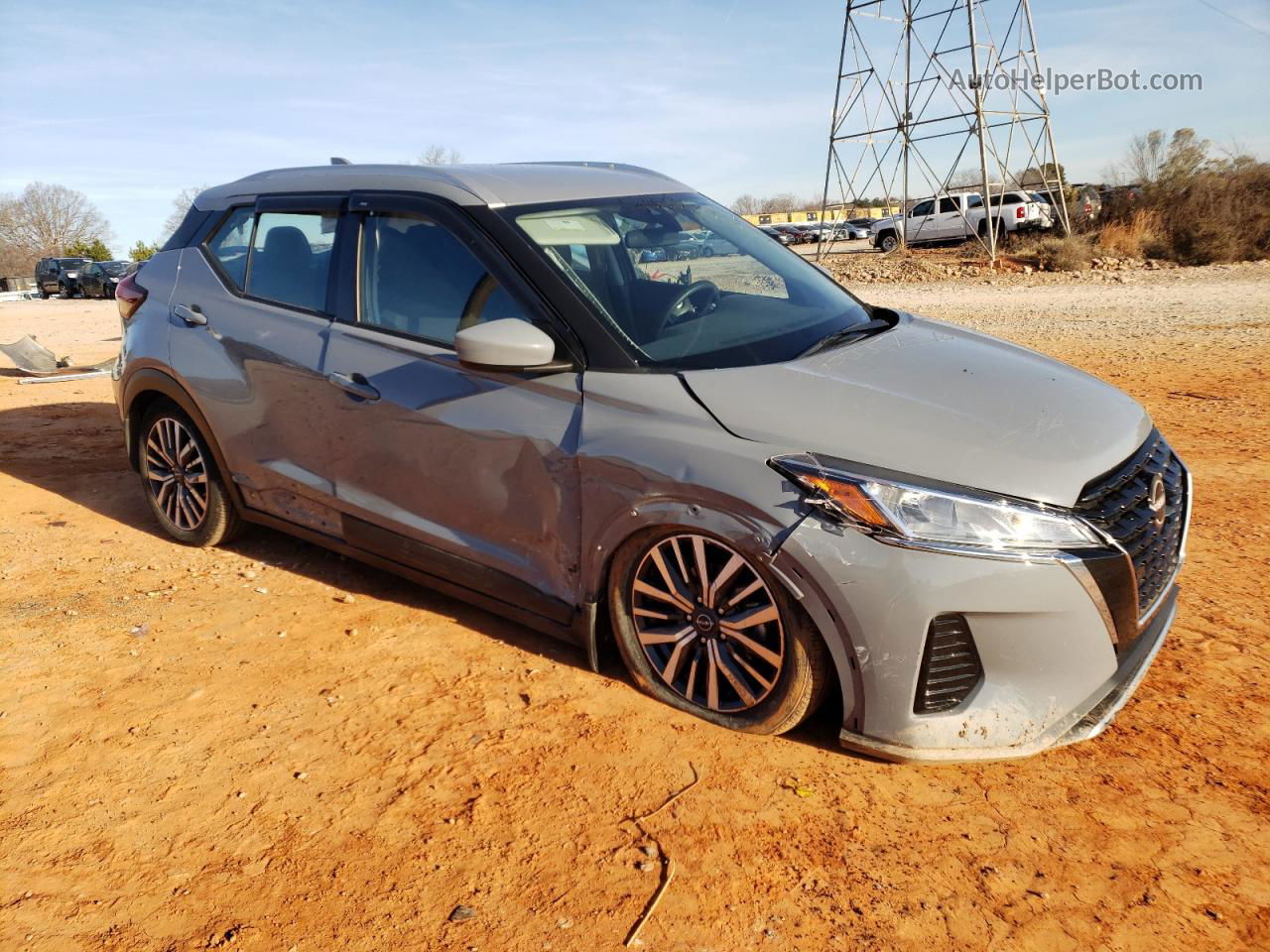 2022 Nissan Kicks Sv Gray vin: 3N1CP5CVXNL490487