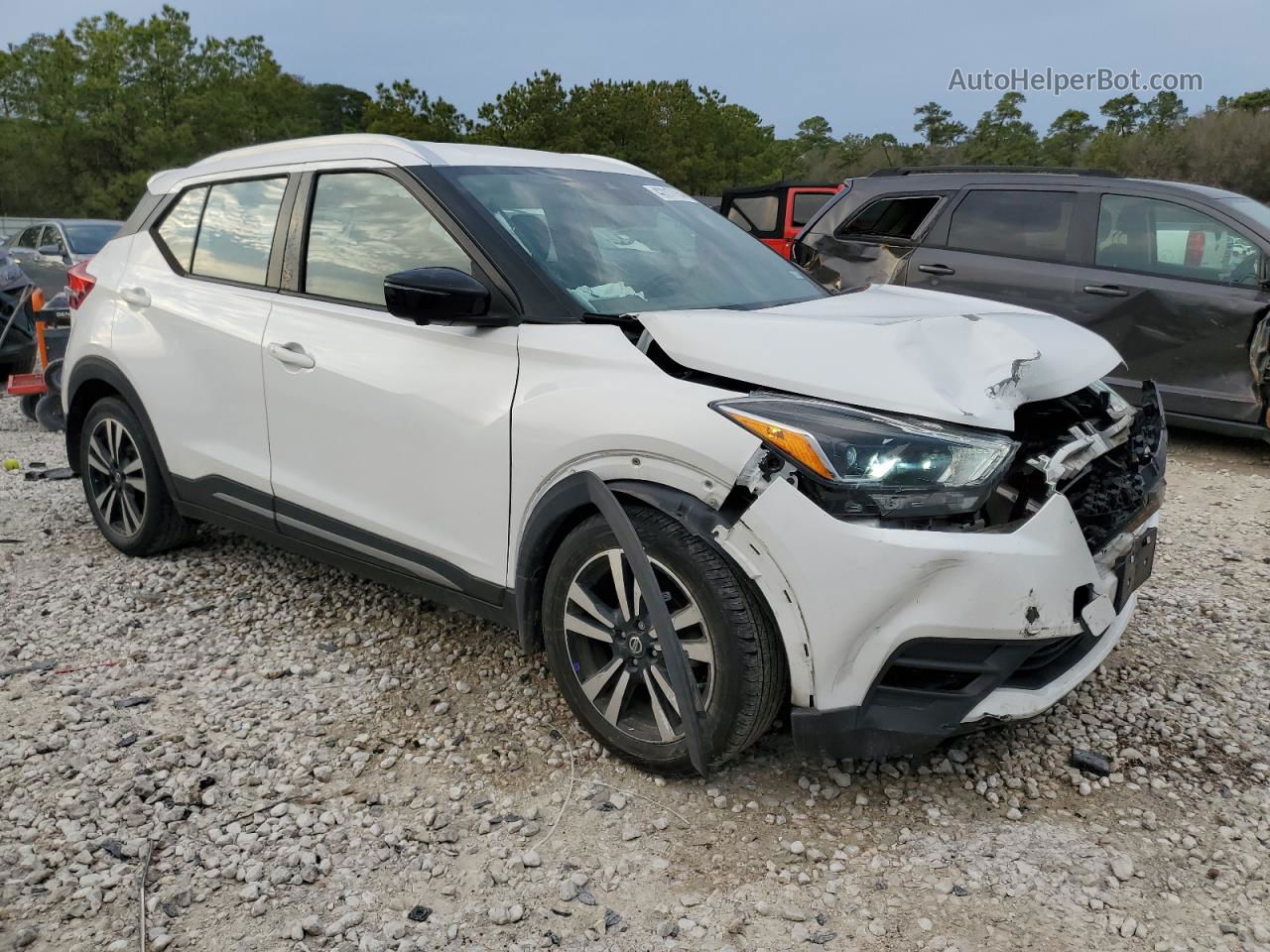 2020 Nissan Kicks Sr White vin: 3N1CP5DV1LL486145