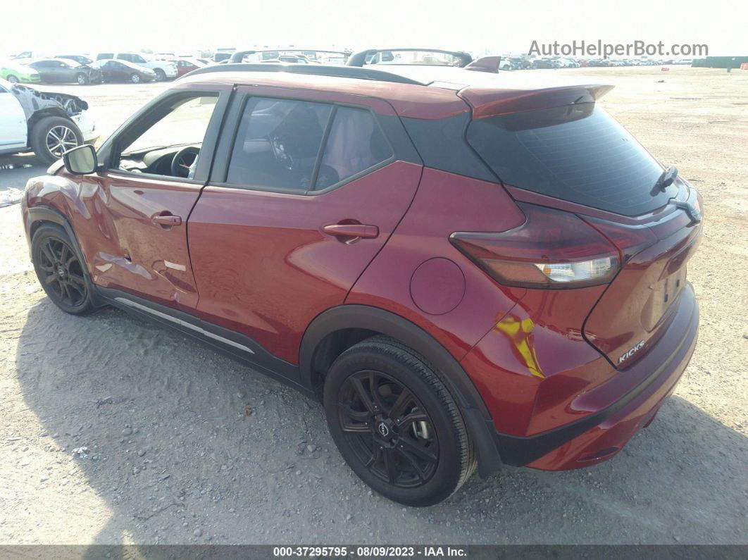 2022 Nissan Kicks Sr Xtronic Cvt Burgundy vin: 3N1CP5DV4NL495442