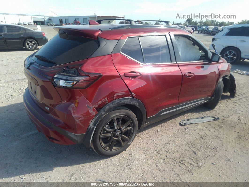 2022 Nissan Kicks Sr Xtronic Cvt Burgundy vin: 3N1CP5DV4NL495442