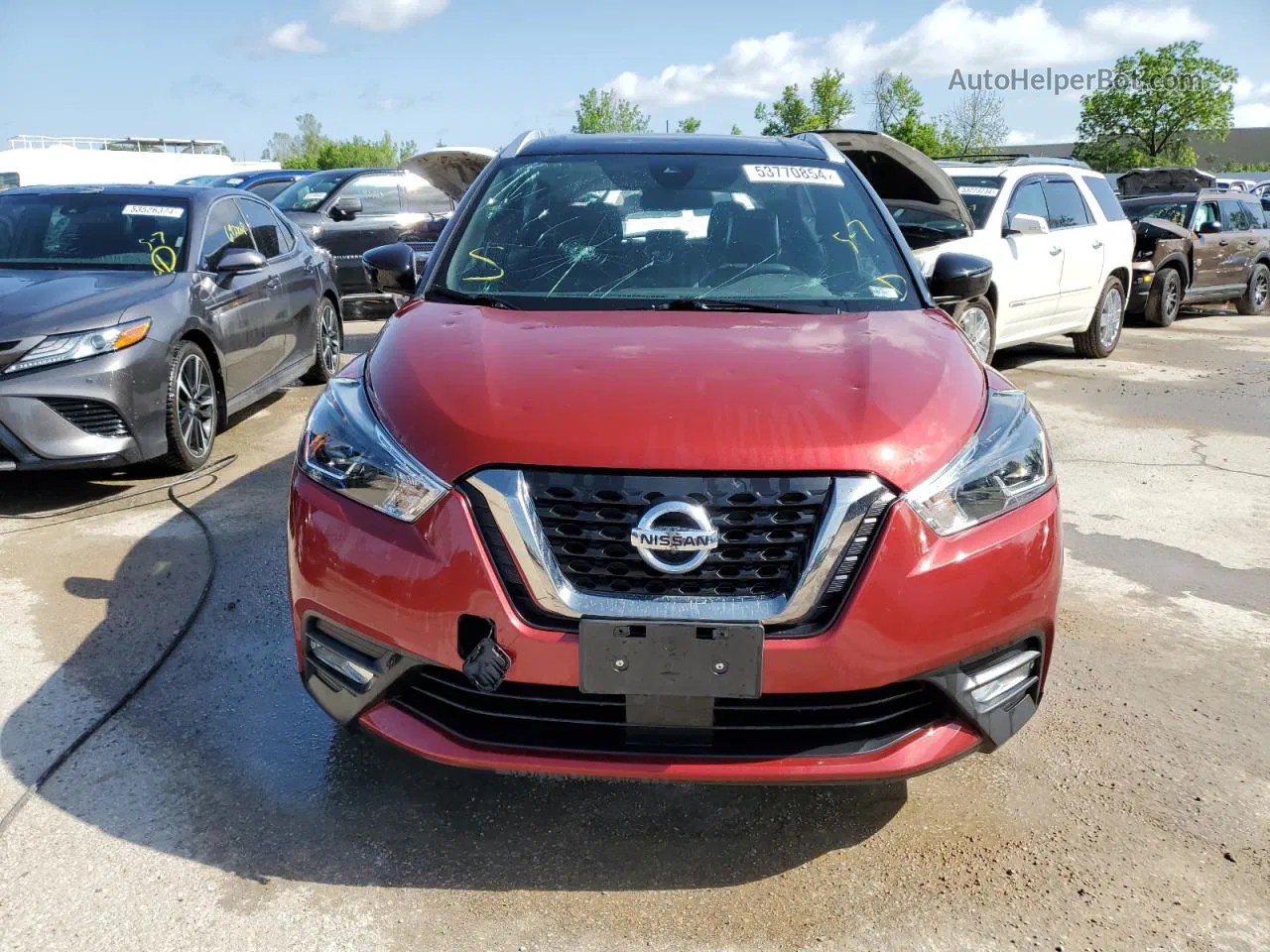 2020 Nissan Kicks Sr Burgundy vin: 3N1CP5DV8LL580829