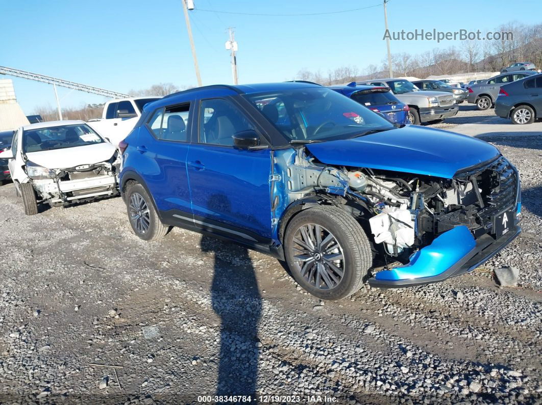 2022 Nissan Kicks Sr Xtronic Cvt Blue vin: 3N1CP5DVXNL479407