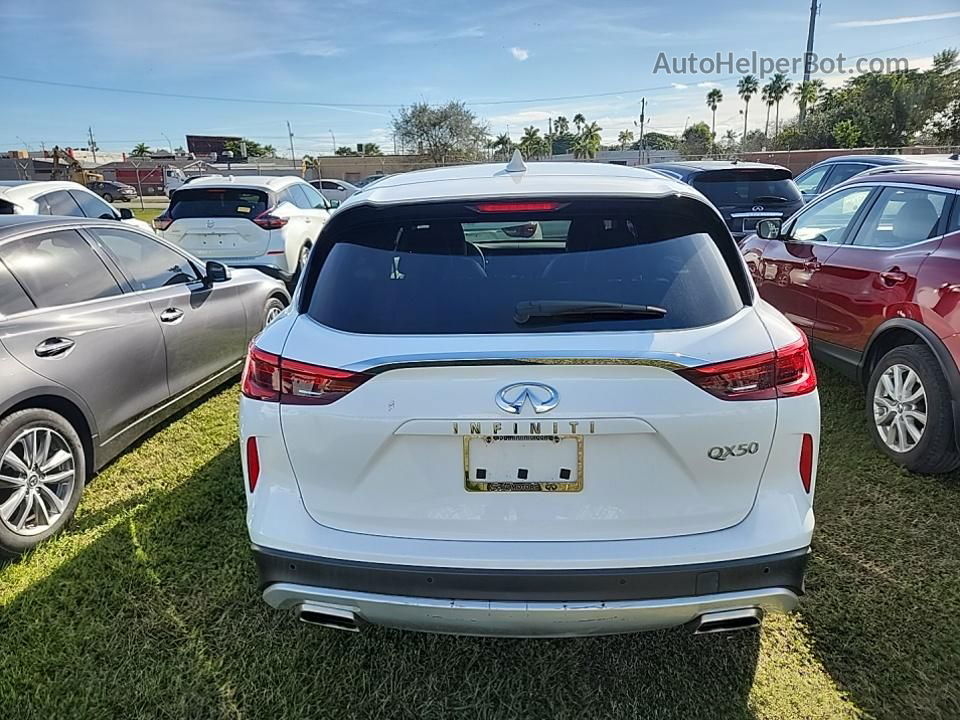 2021 Infiniti Qx50 Pure White vin: 3PCAJ5AA7MF103137