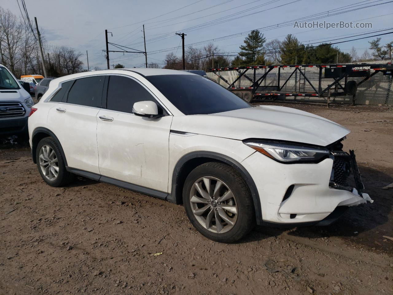 2021 Infiniti Qx50 Pure White vin: 3PCAJ5AB6MF106457