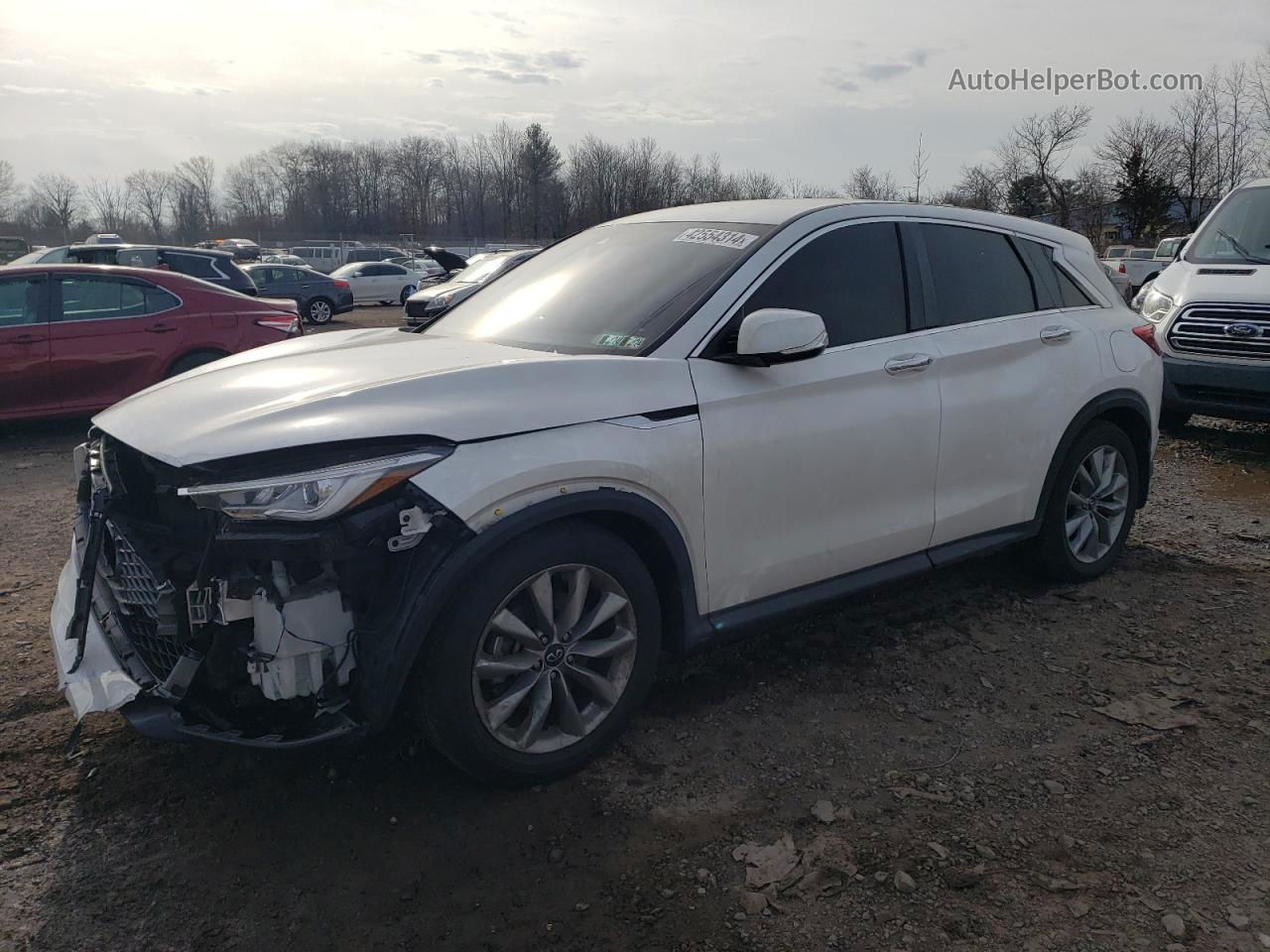 2021 Infiniti Qx50 Pure White vin: 3PCAJ5AB6MF106457