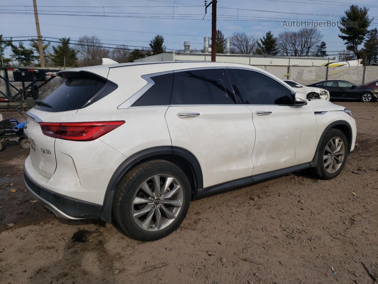 2021 Infiniti Qx50 Pure White vin: 3PCAJ5AB6MF106457