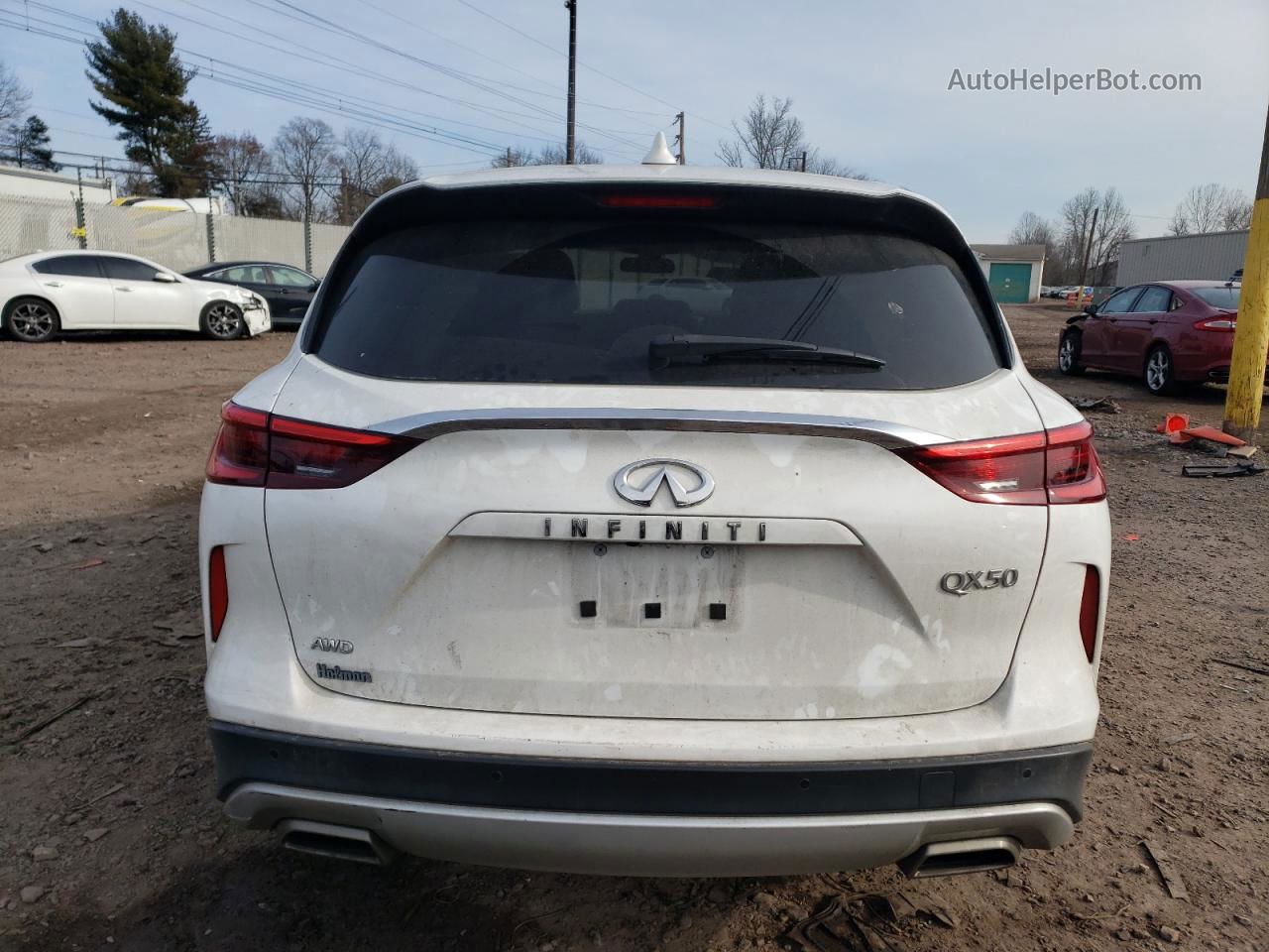 2021 Infiniti Qx50 Pure White vin: 3PCAJ5AB6MF106457