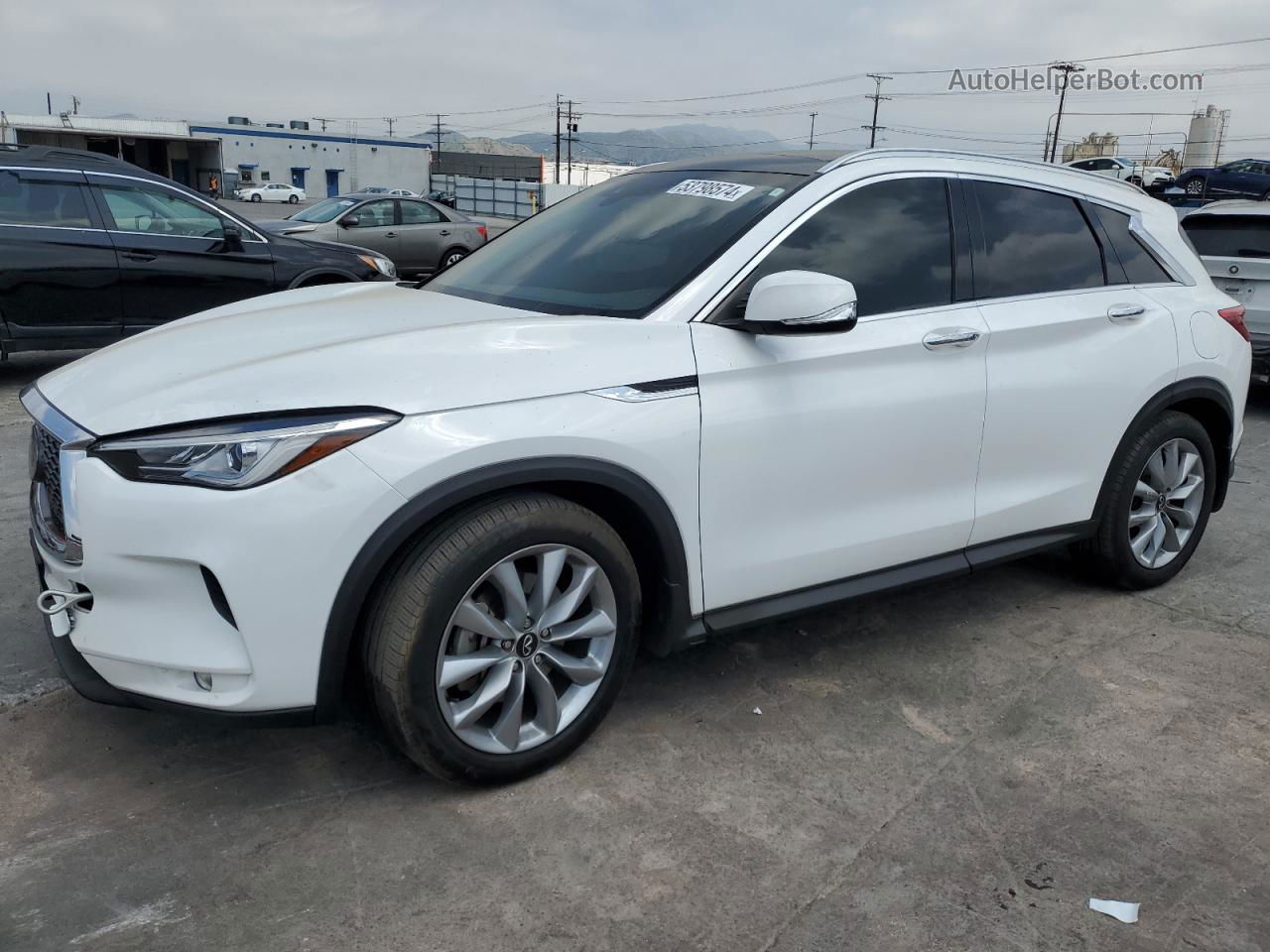 2021 Infiniti Qx50 Luxe White vin: 3PCAJ5BA1MF104539