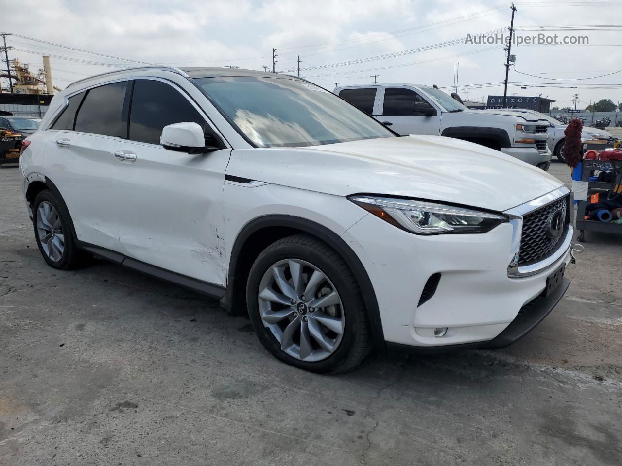 2021 Infiniti Qx50 Luxe White vin: 3PCAJ5BA1MF104539