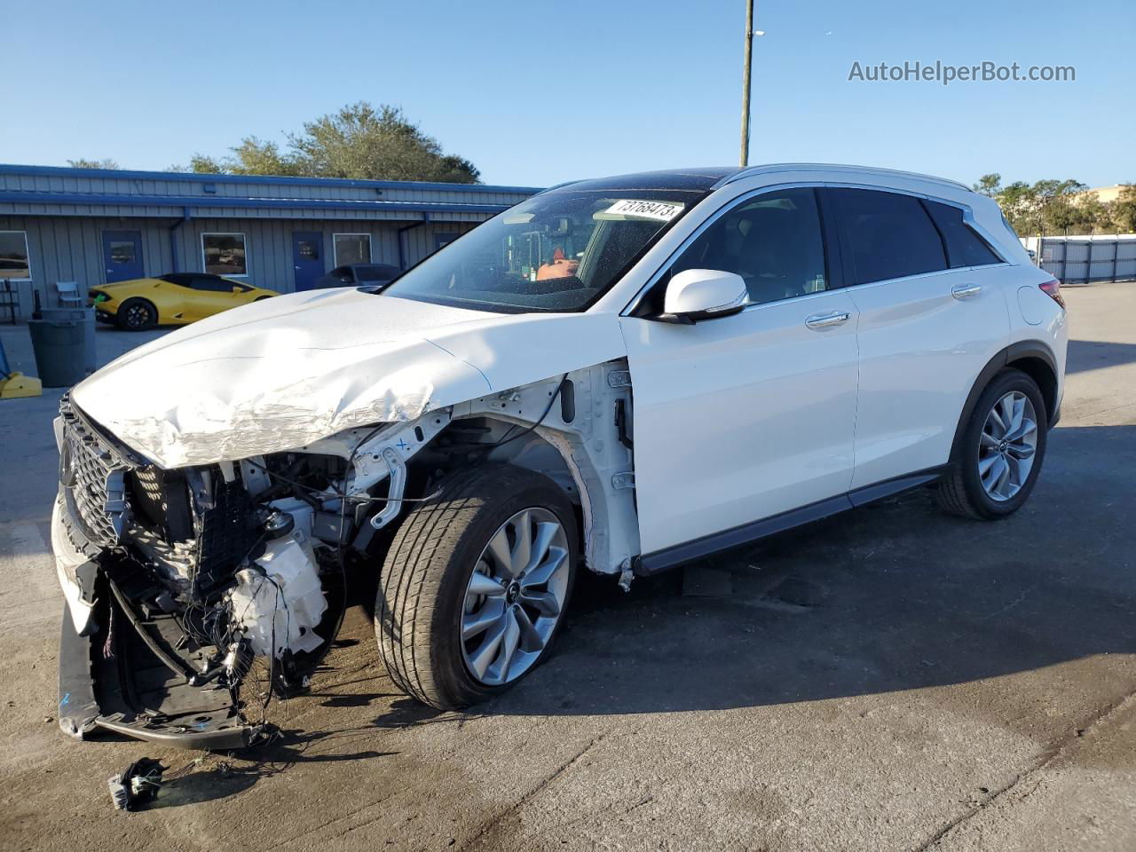 2021 Infiniti Qx50 Luxe Белый vin: 3PCAJ5BA6MF119196