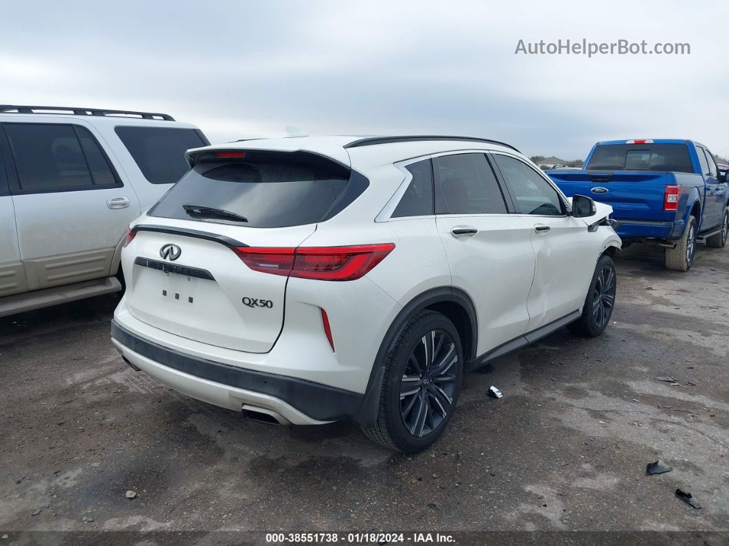 2021 Infiniti Qx50 Luxe White vin: 3PCAJ5BA7MF105369