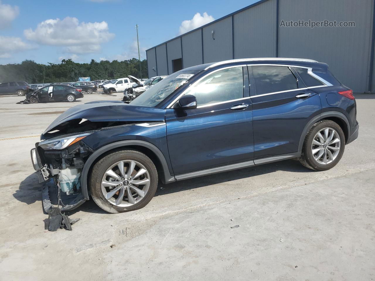 2021 Infiniti Qx50 Luxe Синий vin: 3PCAJ5BA7MF113147