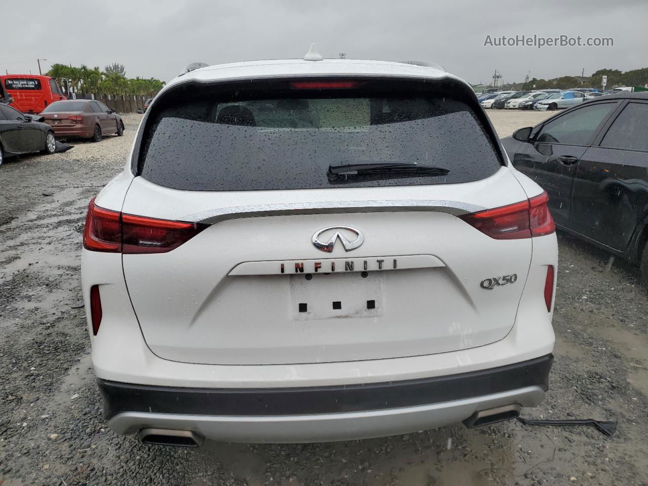 2021 Infiniti Qx50 Luxe White vin: 3PCAJ5BA7MF123922